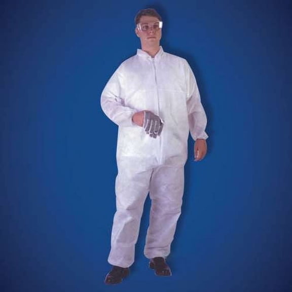 KeyGuard® Microporous Disposable Coveralls, Elastic Wrists & Ankles, White, 4XL, 25/case
