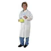 KeyGuard® Microporous Disposable Lab Coats, Elastic Wrists, 3 Pockets, White, XL, 30/case