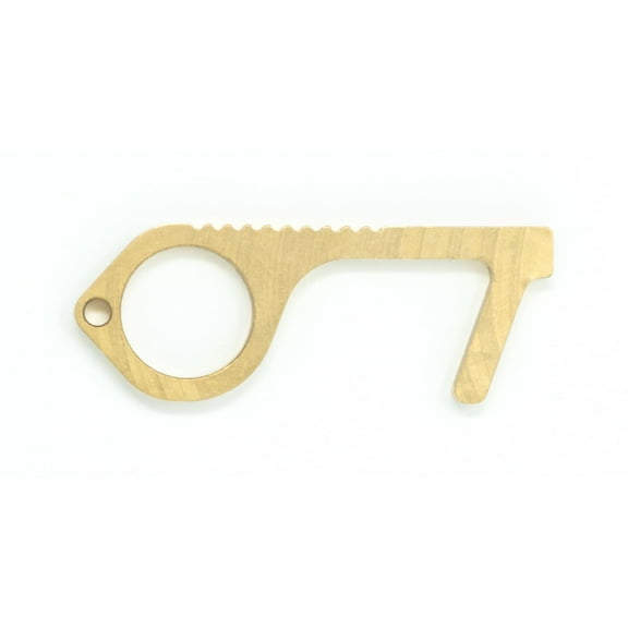 KeySmart CleanKey Antimicrobial Copper Alloy Hand Keychain Tool - Brass