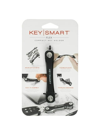  KeySmart Key Holder for Keychain Key Ring - Compact Key  Organizer Key Chain Key Case, Minimalist Pocket-Sized EDC Keychain, Loop  Piece for Car Fobs, Expandable (up to 14 Keys, Black) 