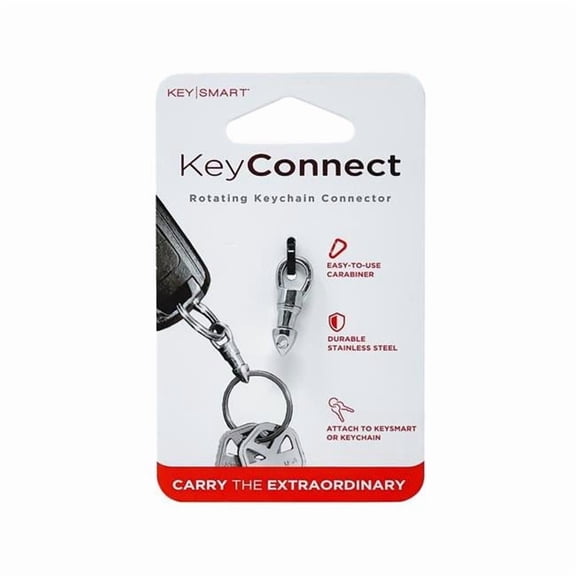Key Smart 5039906 Connect Stainless Steel Swivel Key Ring, Silver