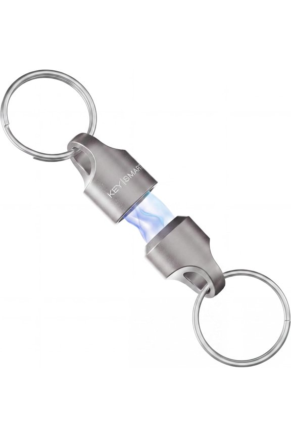 KeySmart MagConnect Magnetic Key Holder for Purse, Key Chains for Car Keys - Detachable Key Ring Quick Release Keychain