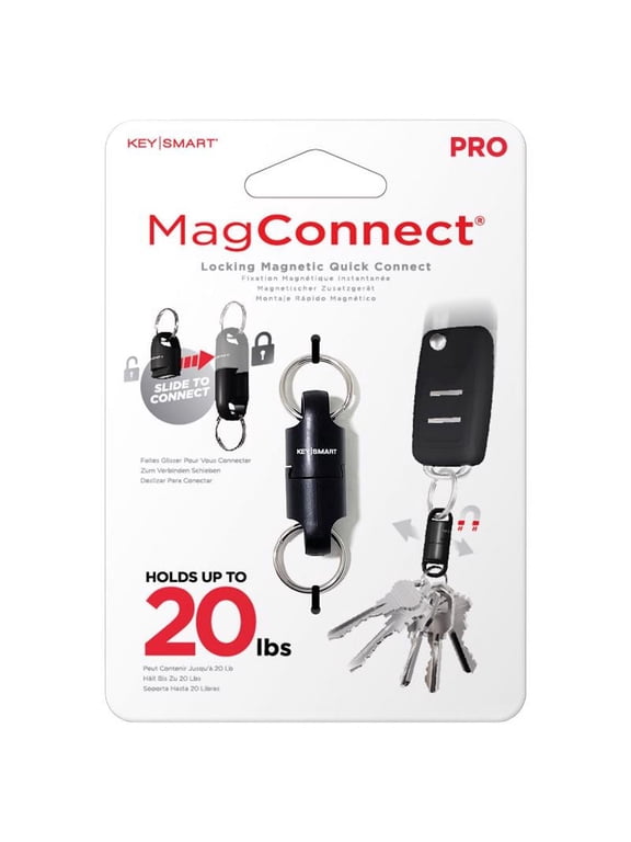 MagConnect Pro ABS Plastic/Magnet/Stainless Steel Black Locking Magnetic Keychain