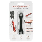 KEYSMART Key Holder for Keychain - Compact Key Organizer for Key Chain, Minimalist Clutter-Free EDC Keychains, Key Ring for Car Fobs Key Chains, Expandable (Up to 8 Keys, Black)