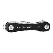KeySmart Pro | Compact Key Holder w LED Light and Tile Technology to Track Lost Keys & Phone w GPS 2-10 Keys,Black