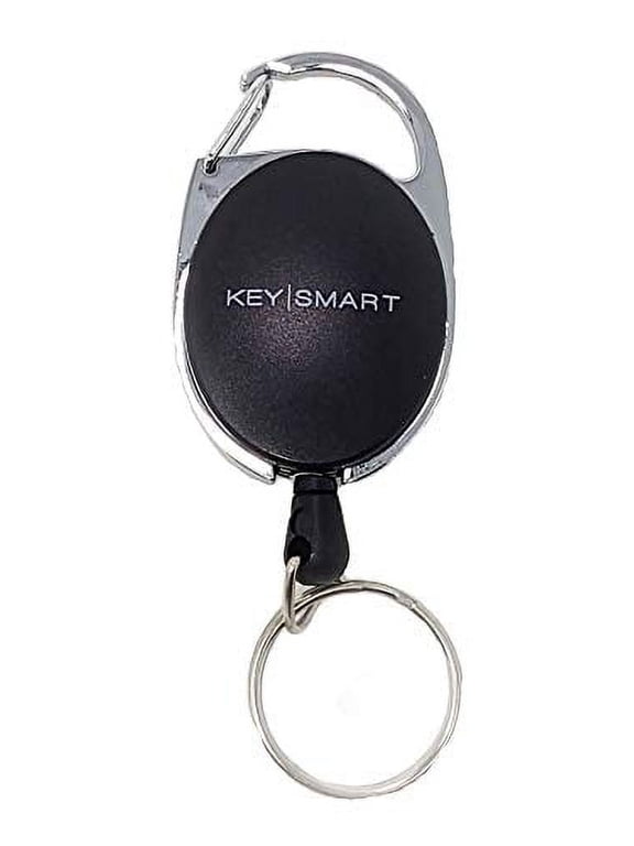 Retractable Carabiner - Belt Clip Key Ring and Snap Badge Reel (1-Pack) - Multipurpose and Durable Badge Holder/Carabiner