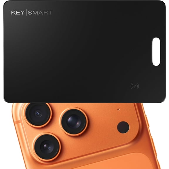 KeySmart SmartCard (Gen 2) MFI-Certified Wallet Tracker Card, Compatible with Apple Find My App, Rechargeable Thin GPS Item Finder for Luggage Tag, Smart Bluetooth ng with Key Chain Hole, 1 Pack