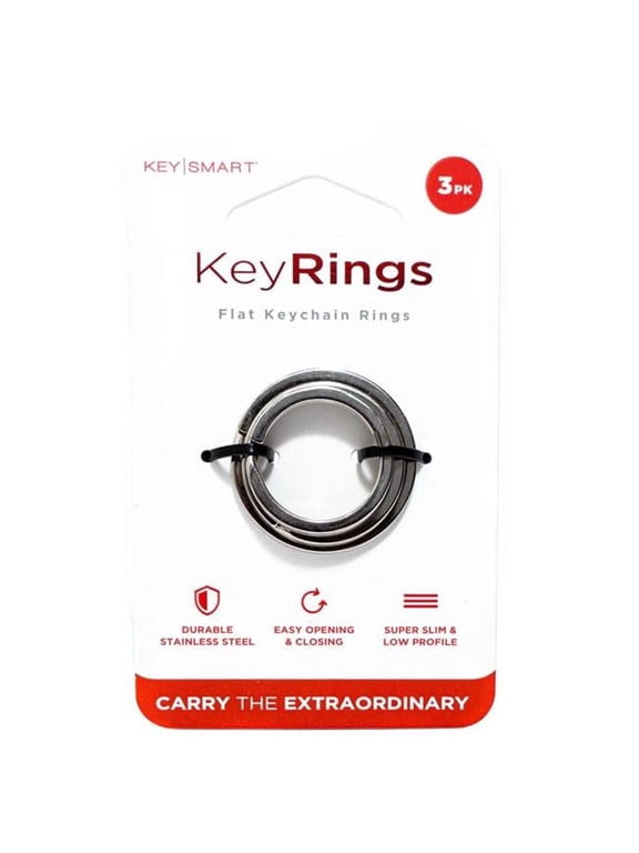 Key Smart 5039908 Stainless Steel Key Ring, Silver