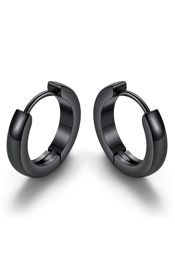 12mm Small Hoop Earrings for Men Women Hypoallergenic Stainless Steel Huggie Earring Jewelry Birthday Valentine Father's Day Gift