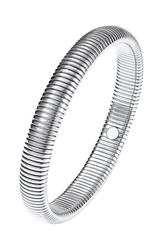 Silver Bangle Bracelets for Women, Adjustable Twist Stretch Bracelet Christmas Jewelry Valentine Day Gift for Her