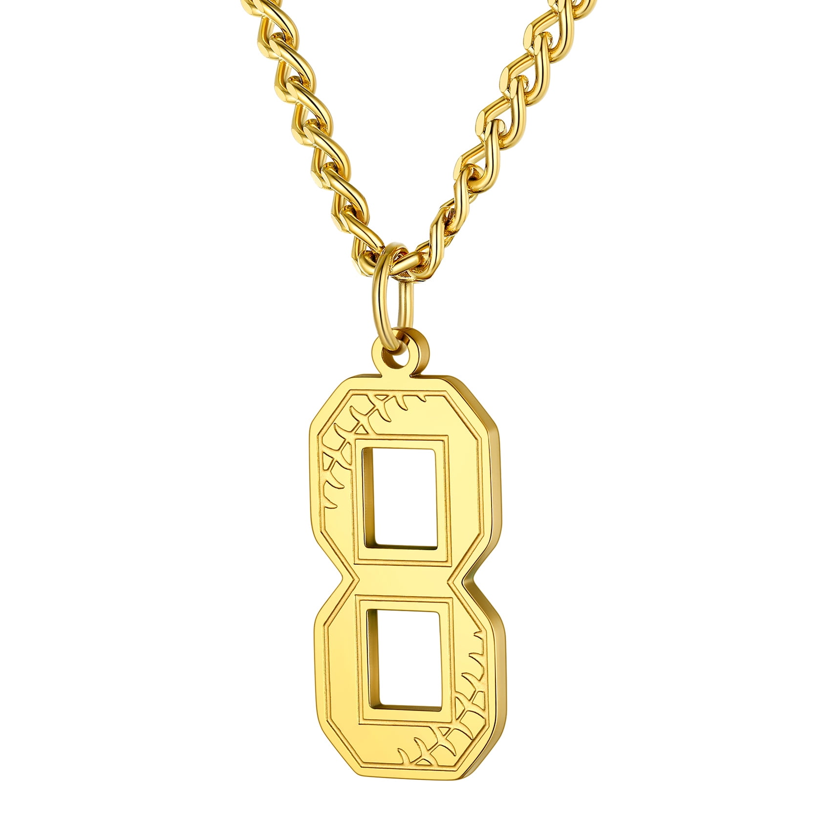 Personalized Number Necklace For Men & Athletes – Stainless Steel Sports Pendant Chain | Gift For Baseball, Basketball, Football