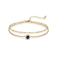 thumbnail image 1 of KeyStyle Birthstone Anklets for Women Gold Plated Adjustable Anklets Bracelets for Summer Beach Pool Parties, Mother's Day Jewelry Valentine's Day Gift for Wife, 1 of 11
