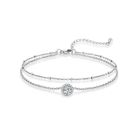 KeyStyle Birthstone Anklets for Women Stainless Steel Adjustable Anklets Bracelets for Summer Beach Pool Parties Birthday Jewelry Valentine's Day Gift for Girlfriend