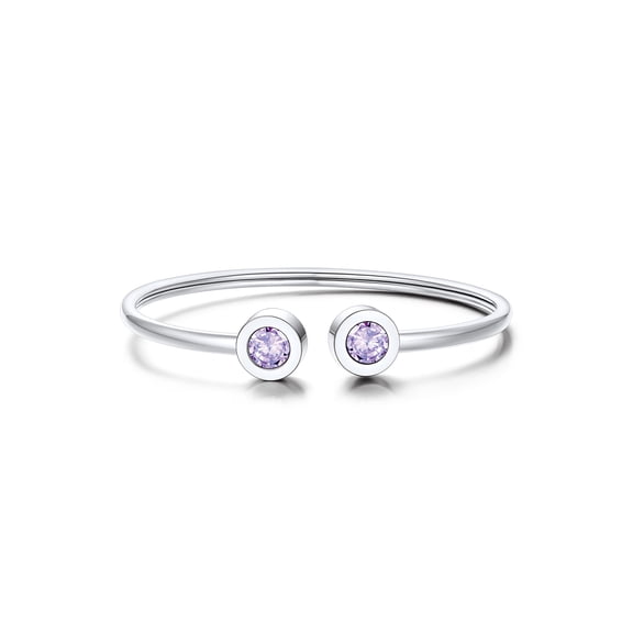 KeyStyle Birthstone Bracelets for Women Open Bracelet Jewelry Cuff Bangle Bracelets Birthday Mother's Day Gift for Mom