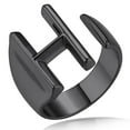 thumbnail image 1 of KeyStyle Black Letter Initial Ring for Women Bold Open Statement Ring Adjustable Trendy Party Jewelry Birthday Valentine's Day Gift for Wife, 1 of 10