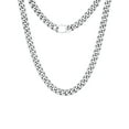 thumbnail image 1 of KeyStyle Chain Necklace for Men Women, Stainless Steel Maimi Cuban Link Chain, Trendy Hip Hop Curb Chain Jewelry Birthday Christmas Valentine Gifts,6/9/12mm Width,18-30" Length, 1 of 8