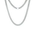 thumbnail image 1 of KeyStyle Chain Necklace for Men Women, Stainless Steel Maimi Cuban Link Chain, Trendy Hip Hop Curb Chain Jewelry Birthday Christmas Valentine Gifts,6/9/12mm Width,18-30" Length, 1 of 8