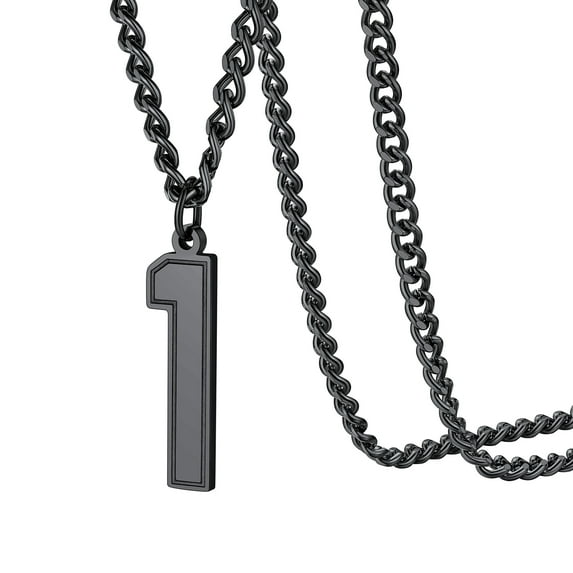 KeyStyle Number Chains Necklace for Men Women Athletes Sport Number Necklace Birthday Jewelry Anniversary Valentine's Day Gift for Husband Boyfriend