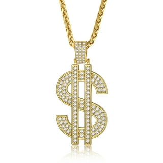 Golden Shadow Crystal Sand Dollar Lotus Pendant Necklace Gold Plated
