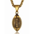 thumbnail image 1 of KeyStyle Football Pendant Necklaces for Men Stainless Steel Chain Necklaces for Athlete Sports Lover Jewelry Necklace Father Day Valentine's Day Gift for Men, 1 of 10