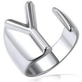thumbnail image 1 of KeyStyle Silver Initial Rings Letter Statement Ring for Women Bold Open Adjustable Trendy Party Jewelry Anniversary Valentine's Day Gift, Size 6-10, 1 of 10
