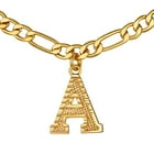 DESIGNICE Chunky Letter Necklaces for Women,Letter Design Small Initial Necklace,Personalized Choice Custom Chains,Silver,StyleA