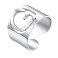 thumbnail image 1 of KeyStyle Initial Rings for Women Men Stainless Steel Letter Rings Cuff Statement Rings Personalised Jewelry Gift for Her, 1 of 10