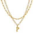 thumbnail image 1 of KeyStyle Layered Initial Necklace for Women Gold Plated Bold Alphabet Letter Pendant Necklaces Layered Paperclip Choker Chain Necklaces Set Mother's Day Anniversary Jewelry Gift for Mom, 1 of 10