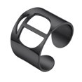 thumbnail image 1 of KeyStyle Letter Initial Rings for Women Men Black Plated Cuff Statement Rings Adjustable Personalised Jewelry Mother's Day Gift for Mom, 1 of 10