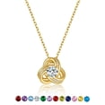 thumbnail image 1 of KeyStyle Birthstone Necklace for Women Love Knot Pendant Necklace with Cubic Zirconia 14K Gold Plated Mother's Day Birthday Gifts for Women, 1 of 10