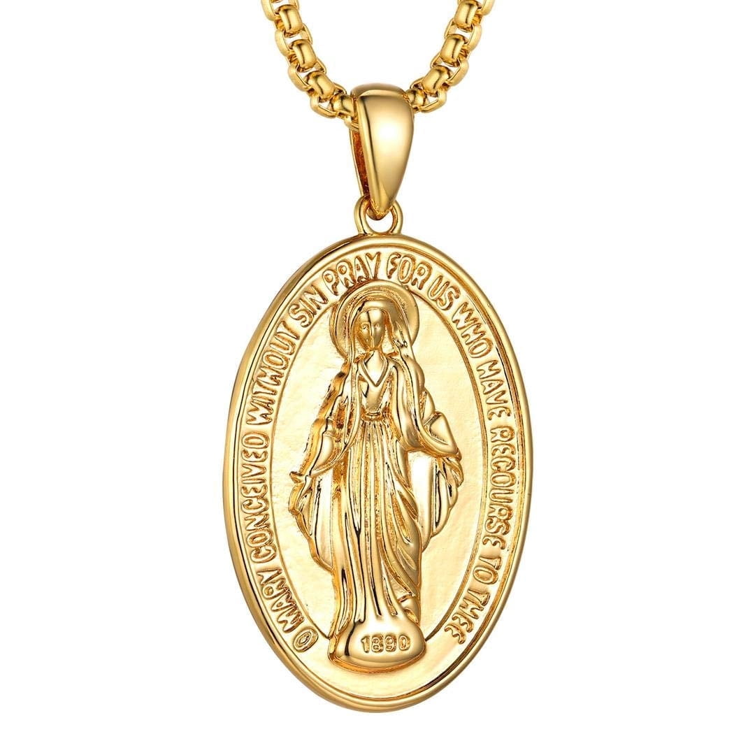 Keystle KeyStyle Virgin Mary Necklace for Women Catholic Christian Necklaces ...