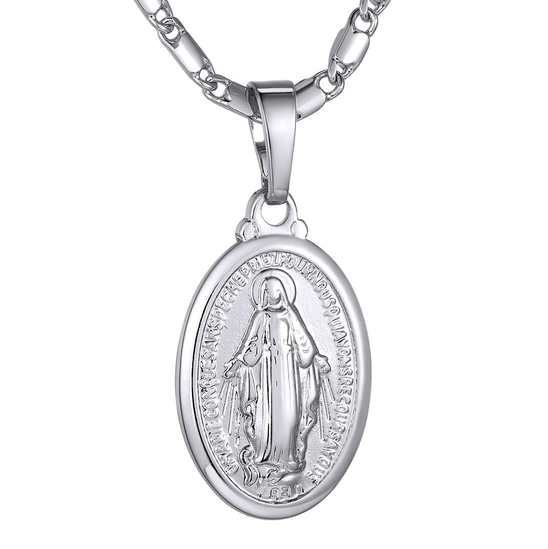 Keystle KeyStyle Virgin Mary Necklace for Women Catholic Christian Necklaces ...