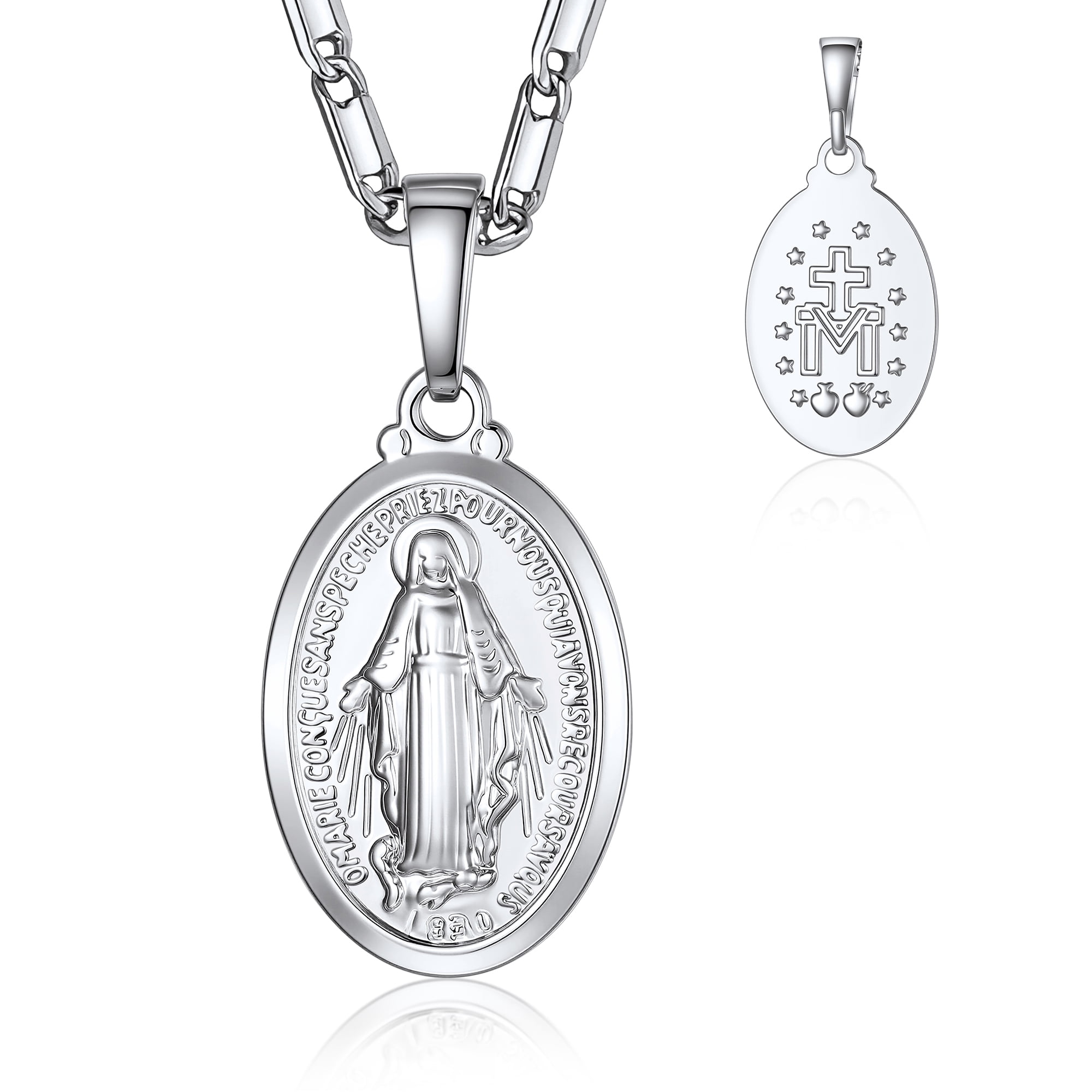 Keystle KeyStyle Virgin Mary Necklace for Women Catholic Christian Necklaces ...
