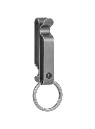 Stainless Steel Keyring Security Clip On Heavy Duty Belt Key Clip Belt  Keychain 2 Detachable Keyrings Belt Key Holder