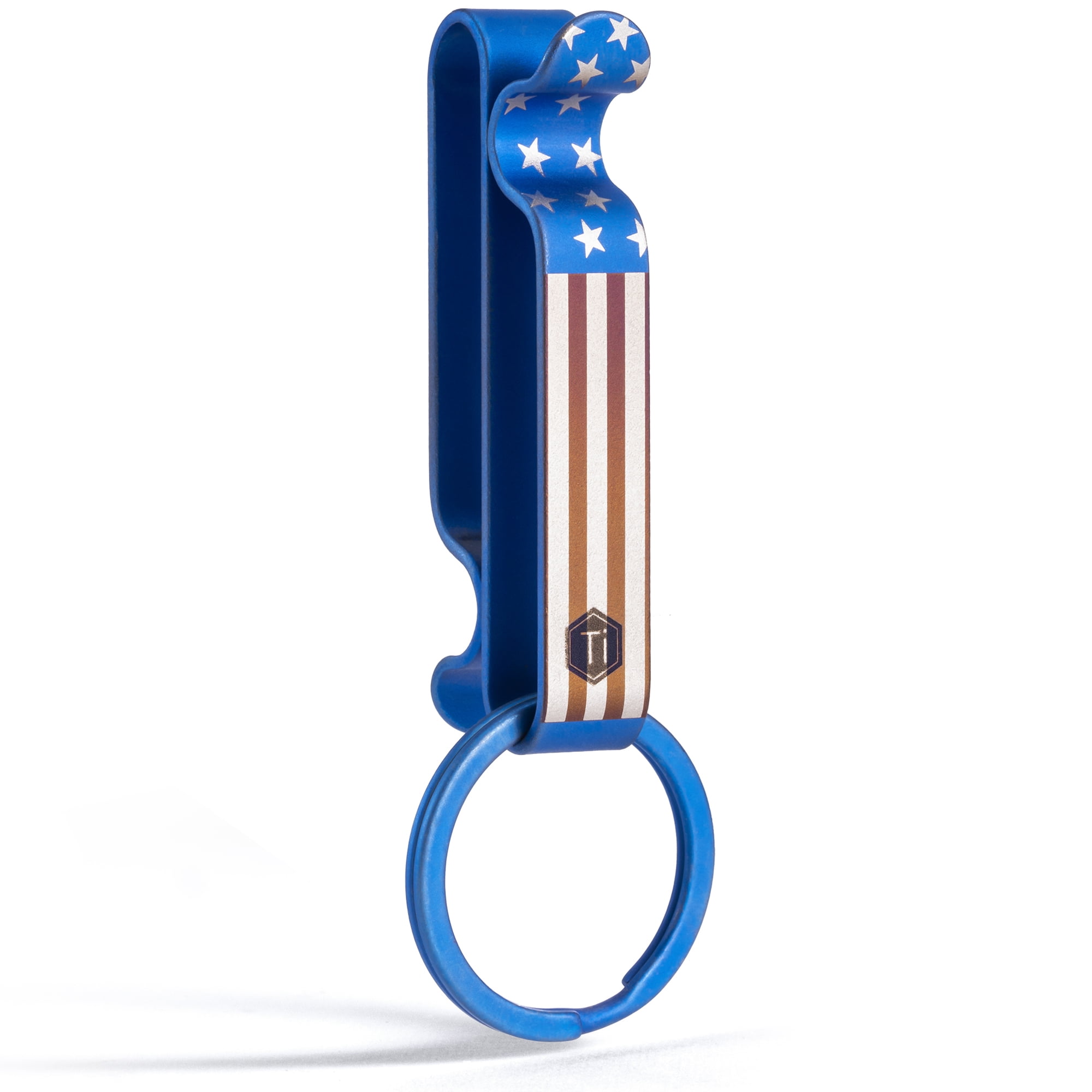 TISUR Titanium Key Rings for Keychain, Side-Pushing Key Chain