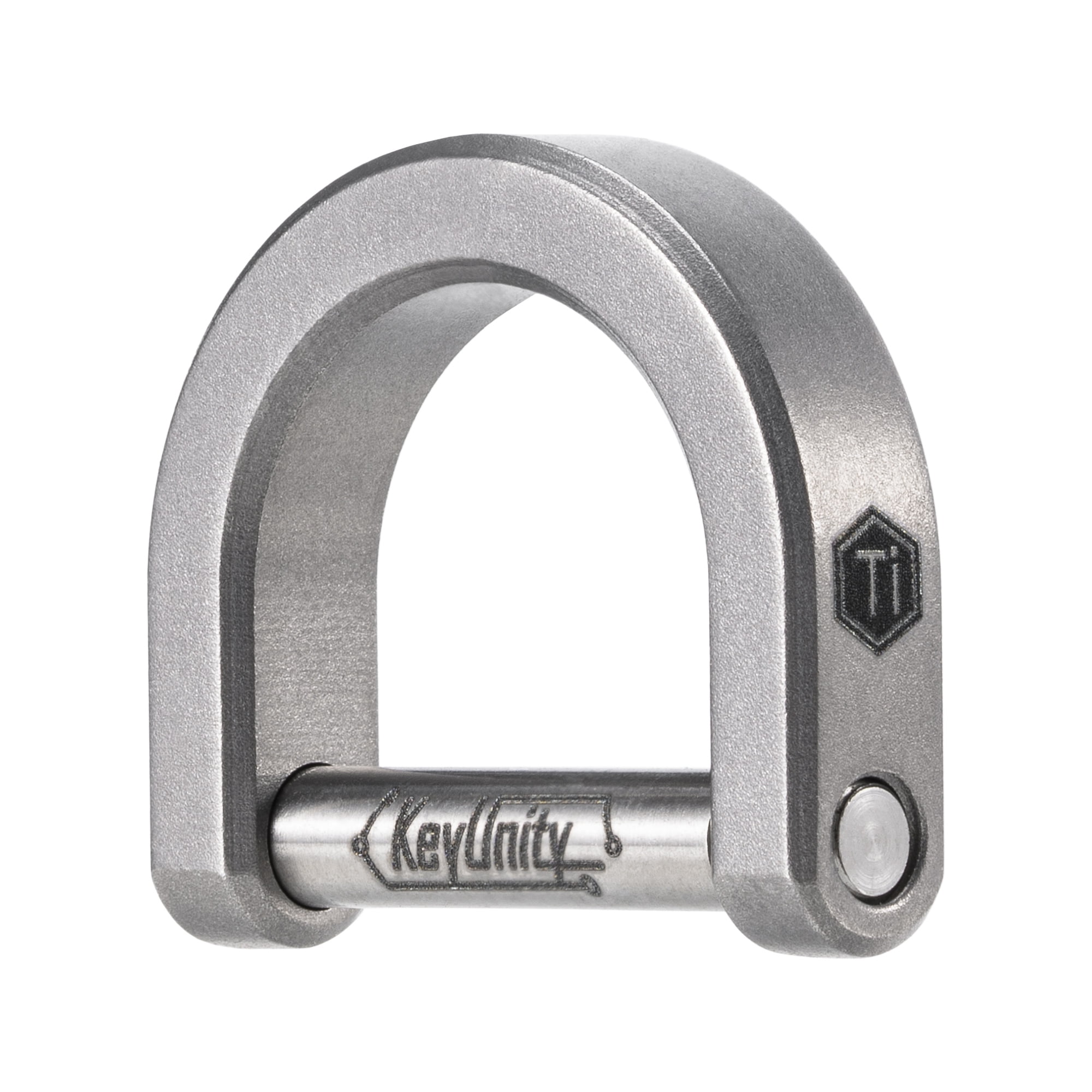 KeyUnity Titanium Carabiner Keychain Clip, Quick Release EDC Key Holder  Organizer with Key Ring for Belt Loop, Bag, KM04 Gray