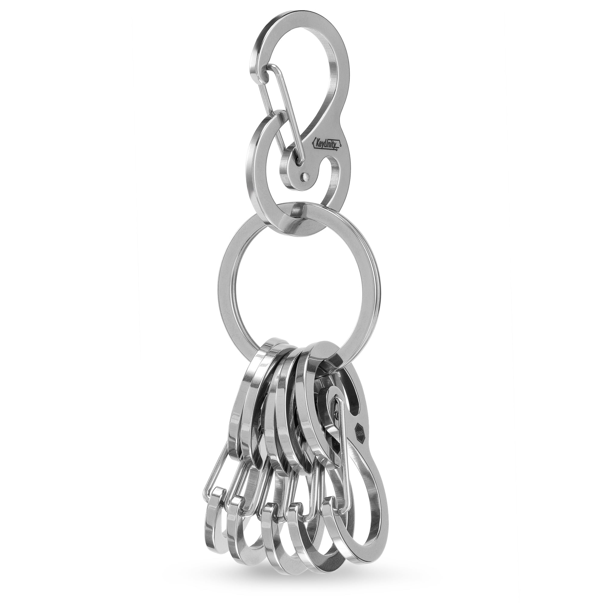 KeyUnity Key Chain, KS05 Stainless Steel Carabiner Sets Mini Clips for