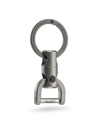 HOT! Titanium EDC Alloys Heavy Duty Carabiner Keychain Quick Release Hooks  With Titanium Key Ring Snap Spring 6*2.5*0.35cm 