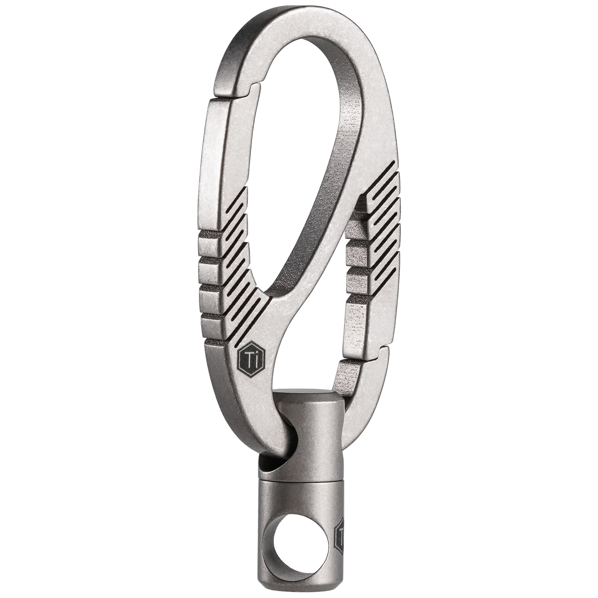KeyUnity Titanium Carabiner Keychain Clip, Dual-Gate Quick Release Key  Chain Clip Hook with Key Ring Connector for Men Women KM09