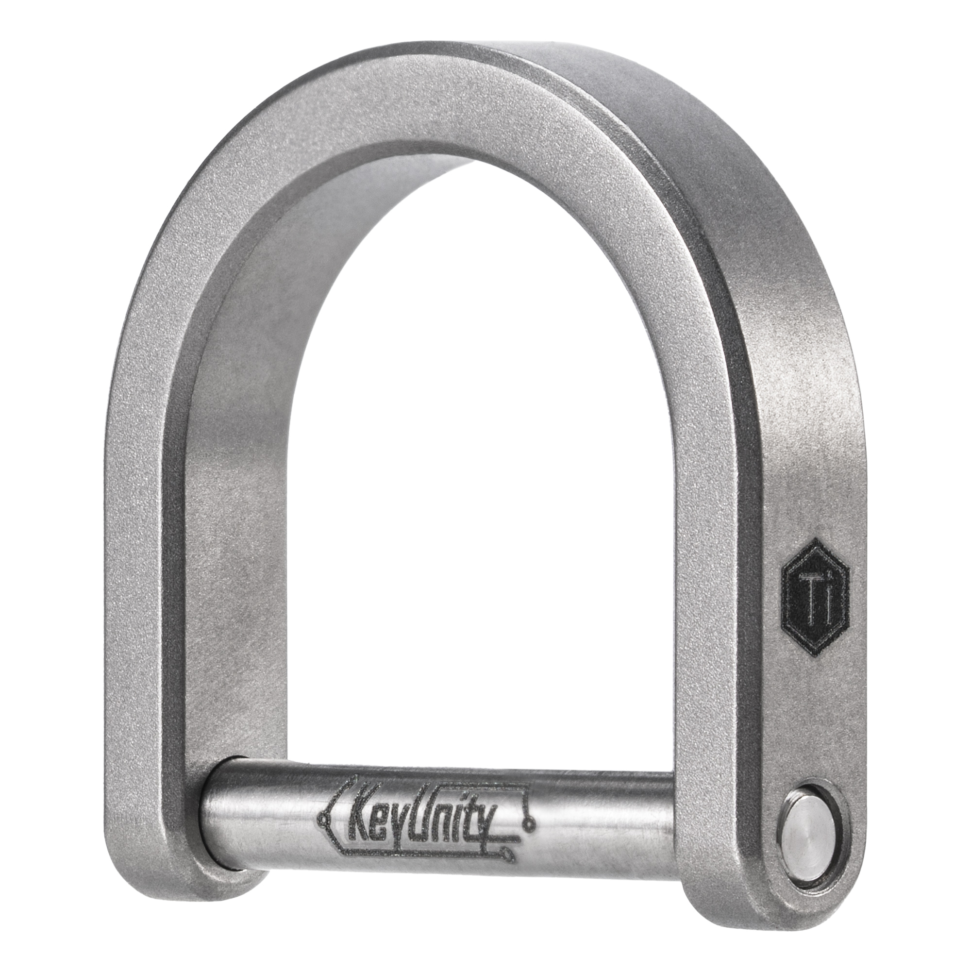 KeyUnity Titanium D Ring Key Shackle, D Shape Key Ring Horseshoe Clasp for  Car Fob, DIY Leather Key Organizer Keychain KA17 (Sandblasted, l)