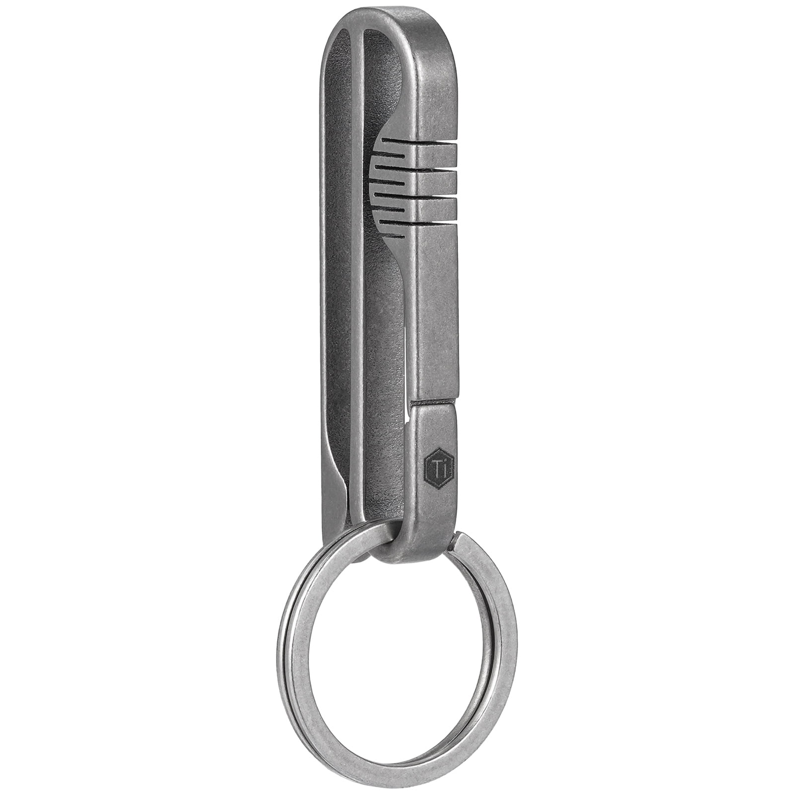 KeyUnity Belt Key Clip, Titanium Double Side Quick Release Key Holder with  Detachable Keyring for Belt Pants Loop Pocket, KM00 Multicolor 