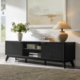 thumbnail image 1 of KeyWhat 70" Mid-Century Modern TV Stand for 75 Inches TV, Fluted Doors & Adjustable Shelves, 1 of 7