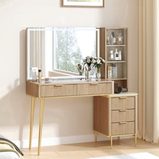 Furniture of America Tamarah Wood 3-Piece Bedroom Vanity Set in