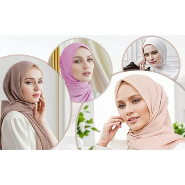 Keyboarant Versatile Chiffon Scarf In Beautiful Colors For Women Chiffon Hijab Shawl Comfortable Materials smoke grey
