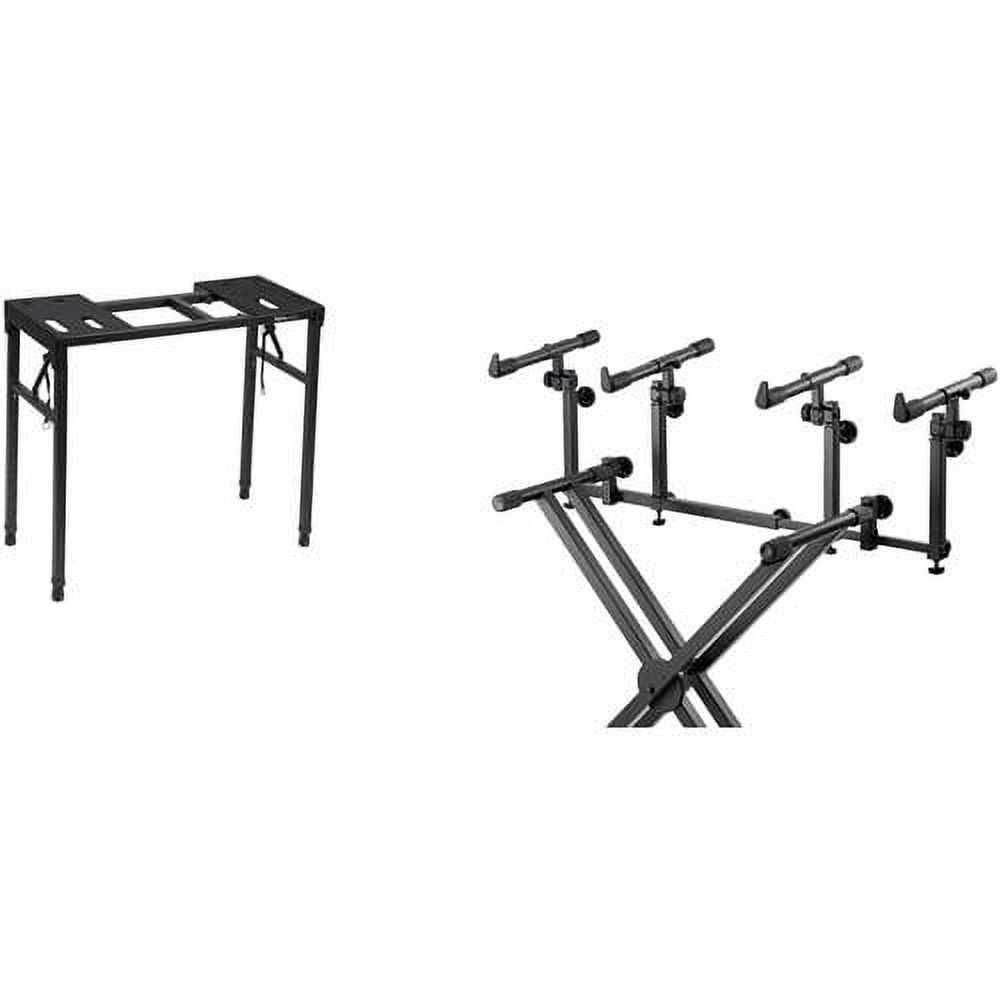 Keyboard And Audio Utility Table With Multi Point Adjustability And