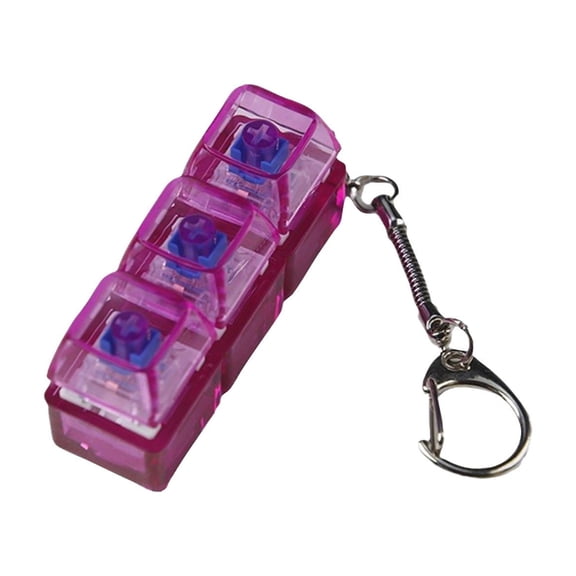 Keyboard Button Decompression Toys, Led Light Up Relief Keyboard Fun Toys Keyboard Clicker, Button Stress Relief Fidget Gifts To Relief Stress Purple