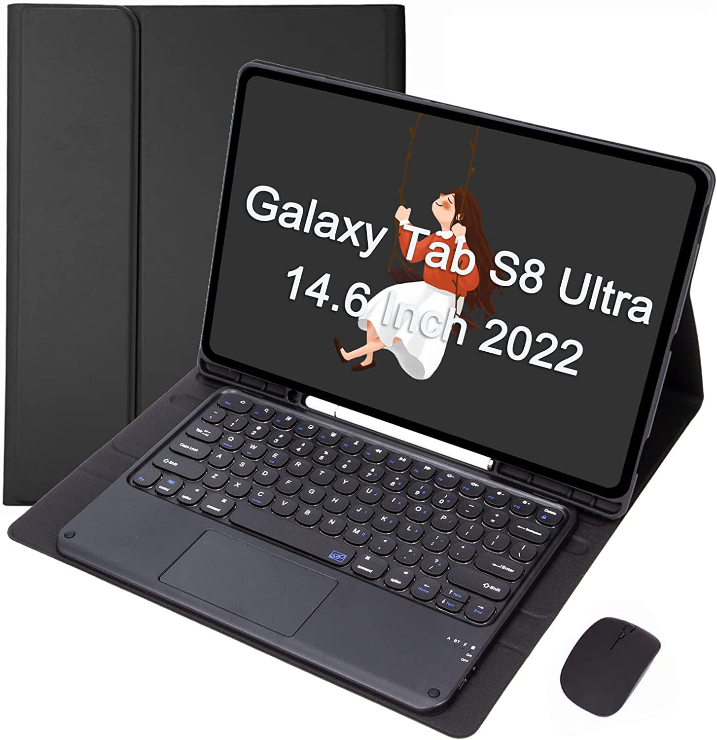 Keyboard Case for Galaxy Tab S8 Ultra 14.6 Inch 2022, Detachable