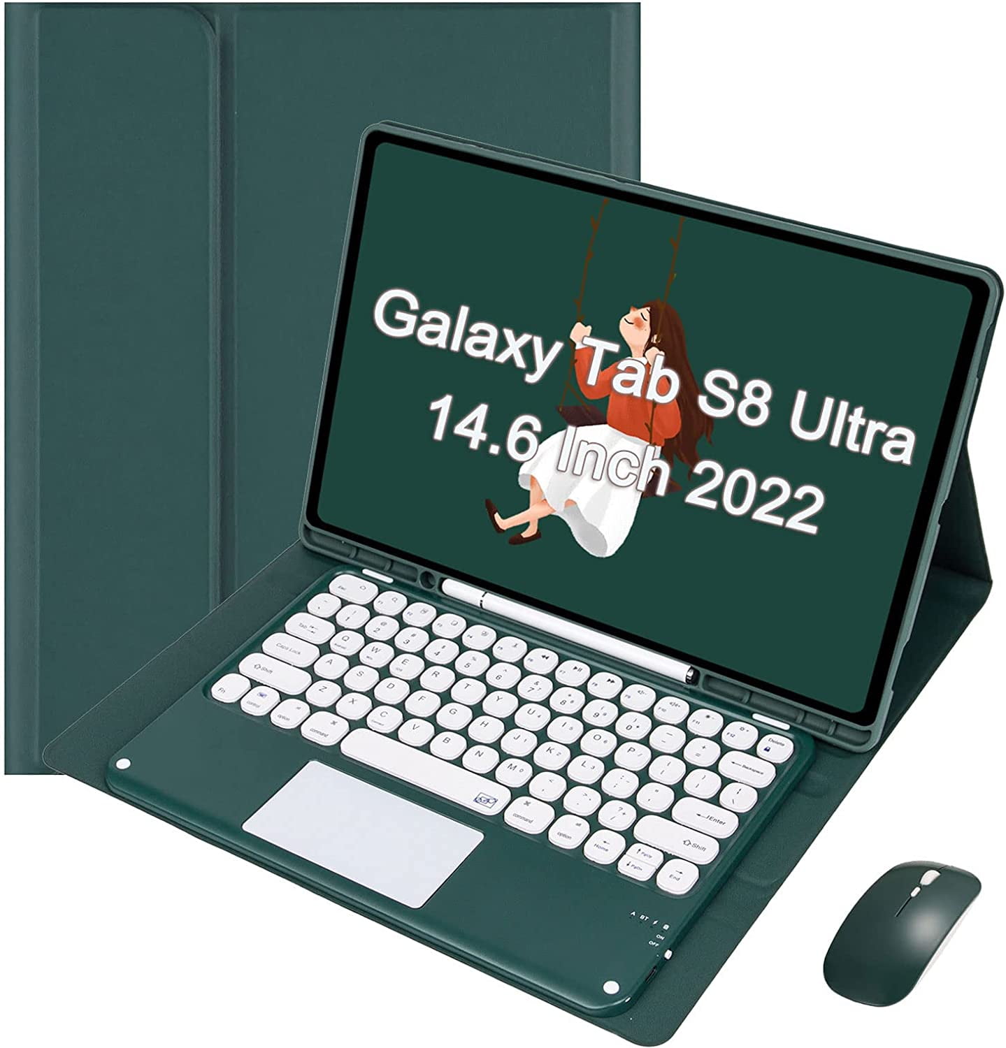Keyboard Case for Galaxy Tab S8 Ultra 14.6 Inch 2022, Detachable ...