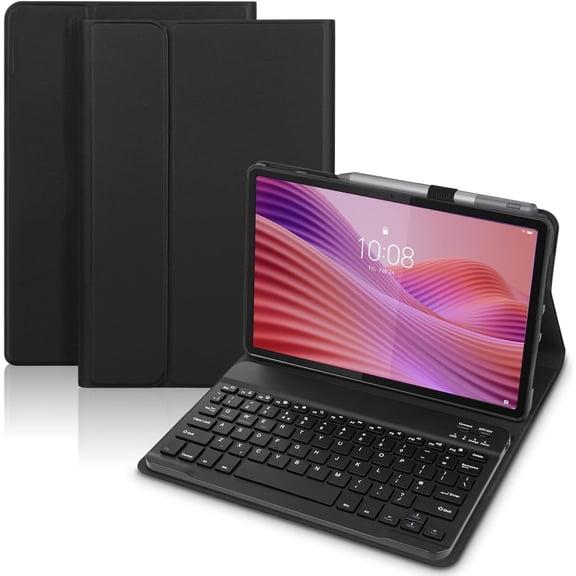 Keyboard Case for Lenovo Tab 10.1 2025, Slim Cover for Lenovo Tab 10.1 | Case with Keyboard for Lenovo Tablet 10.1 2025, Detachable Wireless Keyboard for TB-311FU / TB-311XU, Black