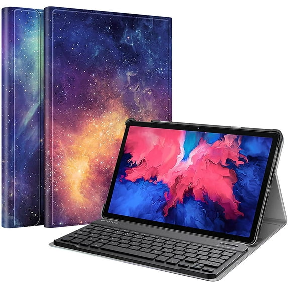 Keyboard Case for Lenovo Tab P11 2020 Released 11 inch (Model: TB-J606F TB-J606X), Slim Shell Lightweight Stand Cover with Detachable Wireless Bluetooth Keyboard, Galaxy